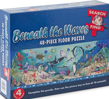 Load image into Gallery viewer, Search and Find Beneath the Waves Floor Puzzle (48 pcs, over 4 feet long)