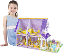Load image into Gallery viewer, Pretty Purple Dollhouse 3-D Puzzle