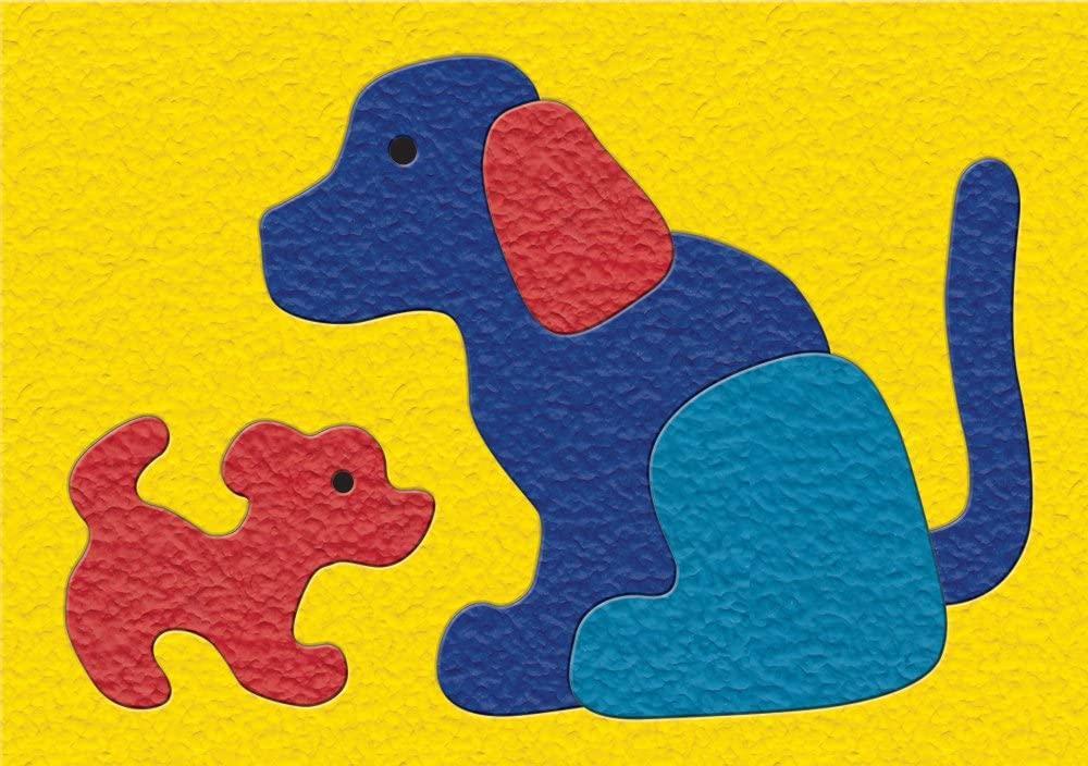 Raw Rubber Jigsaw-Dog and Puppy
