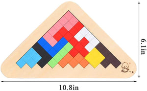 Toy Building Blocks Game Colorful Wood Puzzle（ Develop creativity wooden puzzles）