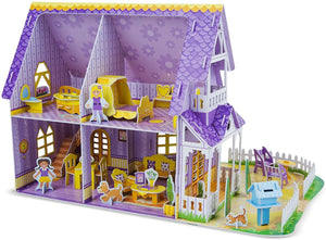 Pretty Purple Dollhouse 3-D Puzzle