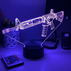 Rifle 5.56 Firearm - 3D Optical Illusion Lamp
