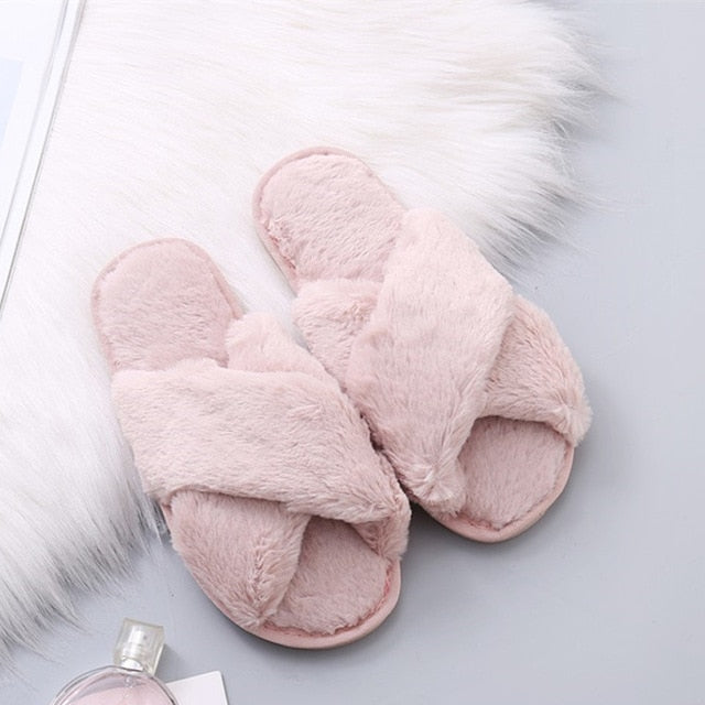 Women Home Slippers Winter Warm Shoes