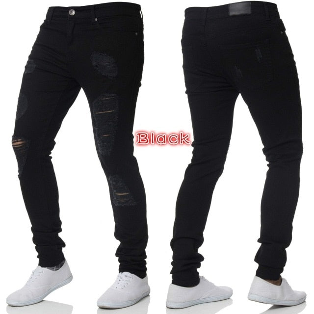 Mens Solid Color Jeans