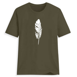 Hillbilly Summer Black White Feather T-shirt