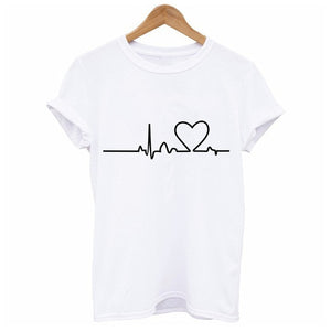 Women Fashion Graphic Print Love Tshirts