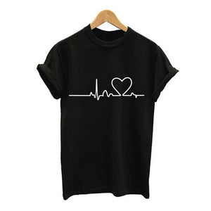 Women Fashion Graphic Print Love Tshirts