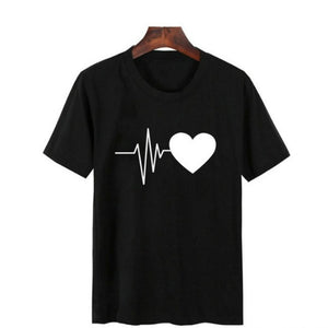 Women Fashion Graphic Print Love Tshirts