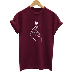 Women Fashion Graphic Print Love Tshirts