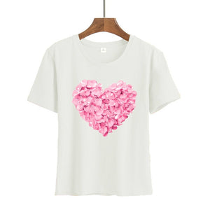 Women Fashion Graphic Print Love Tshirts