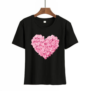 Women Fashion Graphic Print Love Tshirts