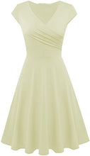 Load image into Gallery viewer, Short-Sleeved Plain Slim-Fit Expandable Dress
