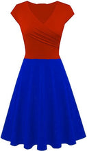 Load image into Gallery viewer, Short-Sleeved Plain Slim-Fit Expandable Dress
