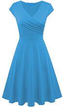 Load image into Gallery viewer, Short-Sleeved Plain Slim-Fit Expandable Dress
