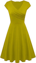 Load image into Gallery viewer, Short-Sleeved Plain Slim-Fit Expandable Dress
