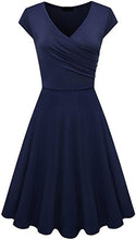 Load image into Gallery viewer, Short-Sleeved Plain Slim-Fit Expandable Dress
