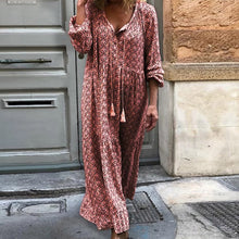 Load image into Gallery viewer, Dropship Autumn Boho Printed Dress
