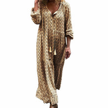 Load image into Gallery viewer, Dropship Autumn Boho Printed Dress
