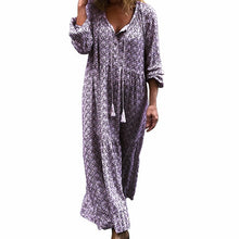 Load image into Gallery viewer, Dropship Autumn Boho Printed Dress
