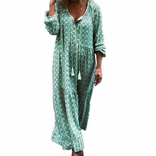 Load image into Gallery viewer, Dropship Autumn Boho Printed Dress
